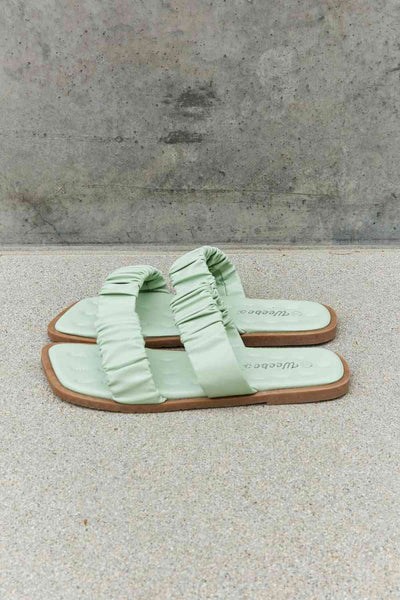 Weeboo Double Strap Scrunch Sandal in Gum Leaf FINAL SALE