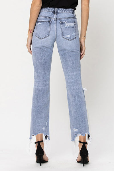 Vervet Super High Rise 90's Straight Crop Jeans