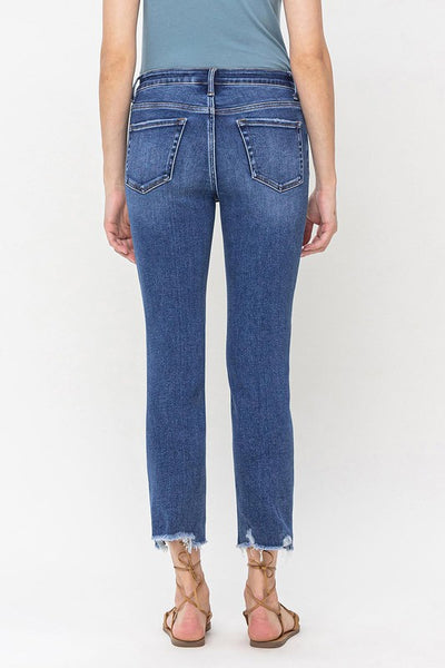 Vervet High Rise Crop Slim Straight Jeans