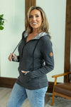 IN STOCK Classic Halfzip - Charcoal with Leopard Accents