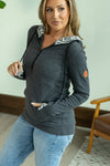 IN STOCK Classic Halfzip - Charcoal with Leopard Accents