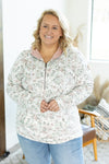 IN STOCK Classic Halfzip Hoodie - Floral with Blush Accent FINAL SALE