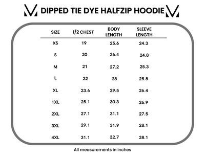 IN STOCK Dipped Tie Dye Halfzip Hoodie - Lavender