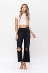 Vervet by Flying Monkey Distressed Crop Flare Jeans