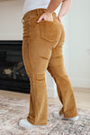 Judy Blue Cordelia Bootcut Corduroy Pants in Camel
