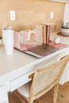 Say No More Luxury desk pad in Pink Marble