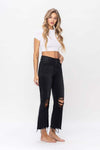 Vervet by Flying Monkey Distressed Crop Flare Jeans